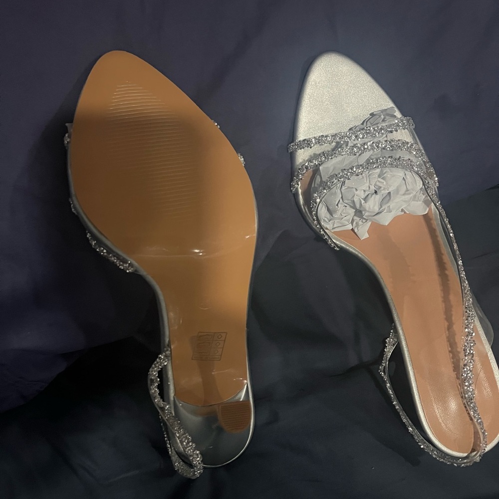 Elegant Silver Women's Heels